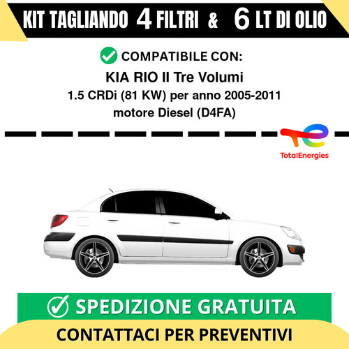 Tagliando per kia - per, rio