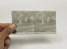 Fotografia gruppo di persone vintage vecchia corsa in bicicletta trasparenza negativa foto