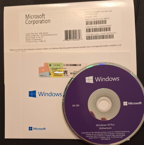 Microsoft windows pro 64 - windows, 10