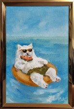 Quadro divertente gatto arte