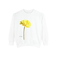 Felpa unisex floreale tinta in