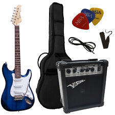 CHITARRA ELETTRICA BAMBINI ST - BLU-TRASPARENTE - SET: (amplificatore, 3xpik, borsa), EK304