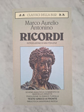 Marco Aurelio Antonino RICORDI testo greco a fronte aforismi stoicismo filosofia