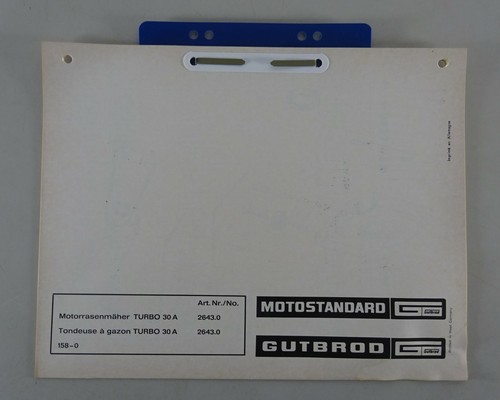 Gutbrod turbo lawnmower 30a - lawnmower,