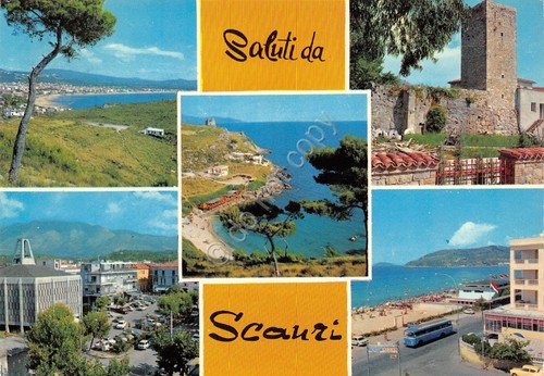Cartolina scauri vedute 1969 - scauri,