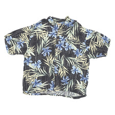 Camicia Hawaiian Nera E Blu Da