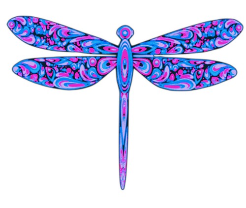 Adesivo libellula maestosa - , 4"