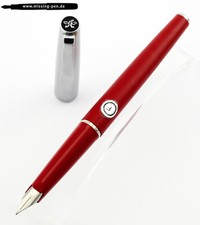 Penna stilografica vintage Reform School cartucce colore rosso-argento con pennino F 