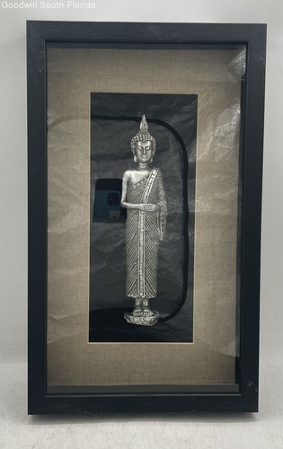 Silver tone black framed home - silver-tone,
