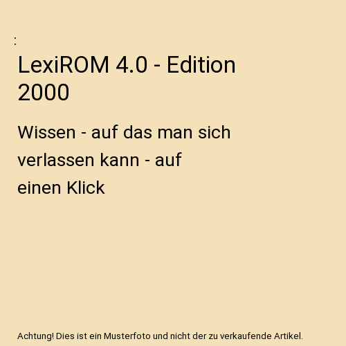 Lexirom edition 2000 - 4.0,