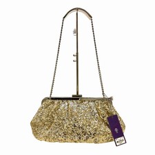 NWT GOLD SILVER SEQUIN JENNIFER LOPEZ ISADORA EVENING BAG CLUTCH PURSE ORIG $89!