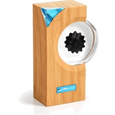 Lampada espositore ferrofluido imitazione bambù arredamento tavolo moderno regalo unico