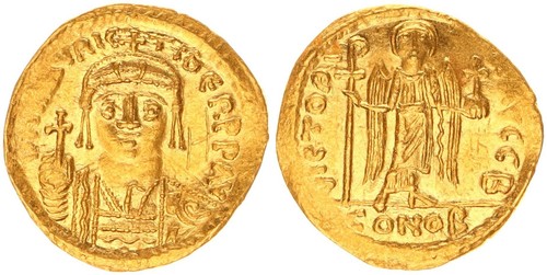 Byzanz solidus oro mauricius - byzanz,