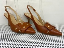 Scarpe Donna Slingback Cuoio