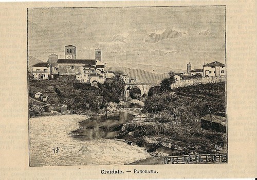 Stampa antica cividale del - antica,