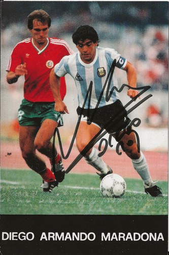 Maradona autografo mano hand - maradona,