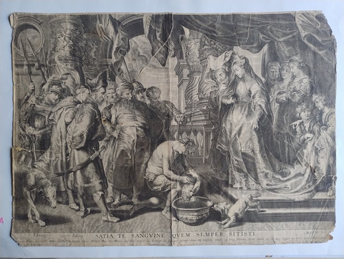 Incisione rara antica ragot - antica,