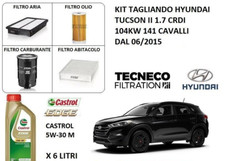 KIT TAGLIANDO COMPLETO  CASTROL 5W30 HYUNDAI TUCSON II 1.7 CRDI 104KW 141 CV