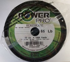 Power Pro 65 libbre 1500 iarde bobina verde muschio intrecciato lenza da pesca
