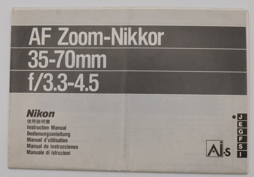 Nikon foglio uso af zoom - foglio,