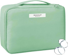 Beauty Case Donna Trucchi Specchio Con Double Face Tascabile Pieghevole, Toiletr