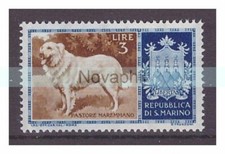 SAN MARINO 1956 -  CANI DI RAZZA  PASTORE MAREMMANO   NUOVO  ** MNH