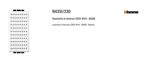 Suoneria bticino n4351 230 - bticino, n4351/230