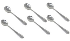 Set 6 cucchiaini da te posate da caffe dolce in acciaio cucchiaio da dessert 