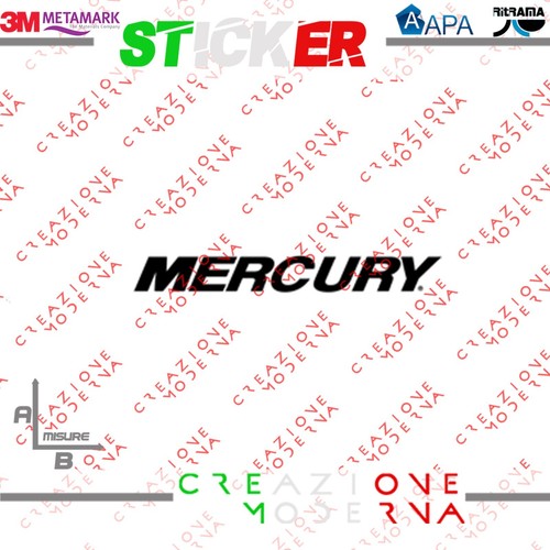 Adesivo sticker mercury boat - sticker,