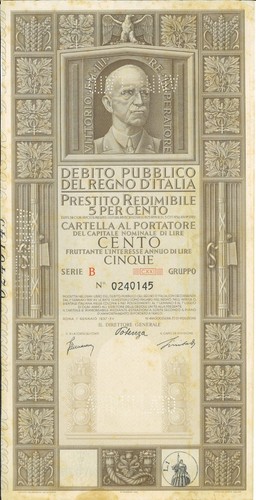 Regno italia debito pubblico - regno, d'italia