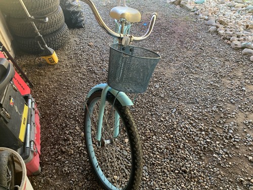 Vintage huffy bicycle beach - vintage,
