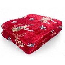 Plaid Sherpa Cervi Rosso –