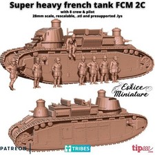 WWII Char francese 2 FCM 2C