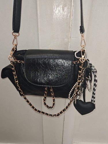 Borsa tracolla nera con - a,