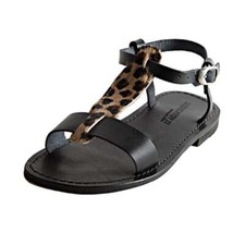 Sandali da donna in pelle Neri