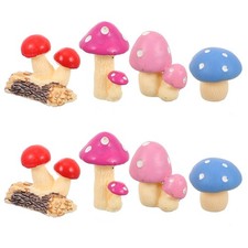 8pcs Miniature Fungo Decor