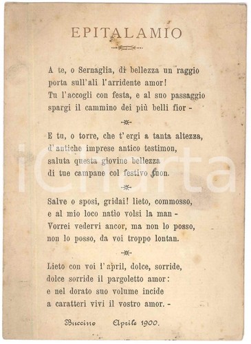 1900 buccino epitalamio - 1900,