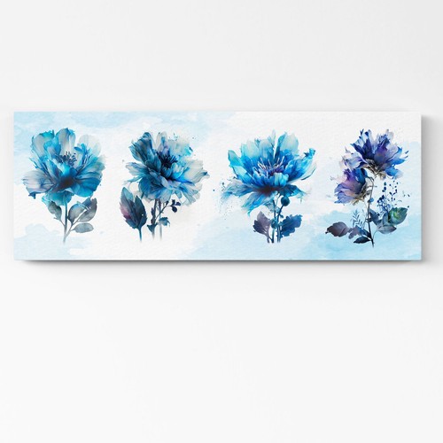 Quadro moderno con fiori blu - quadro,