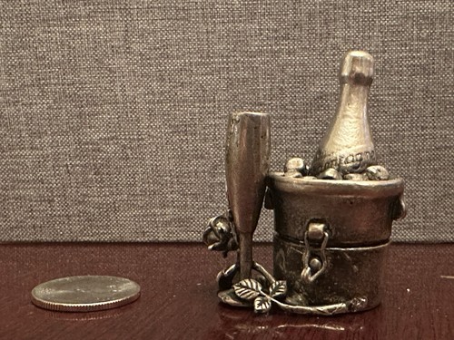 Champagne miniatura argento - champagne,