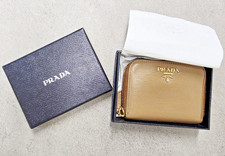 Autentico Portafoglio Prada Vitello Move in Pelle con Cerniera - Rosa - Made in Italy