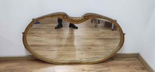 Specchiera ovale dorata stile