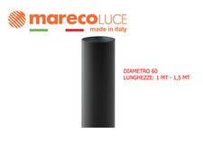 PALO PVC LISCIO PER GLOBO LAMPIONE DA GIARDINO MARECO SLICK-NERO VARIE MISURE