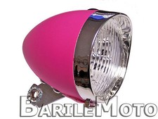 Fanale / Faro / Luce Anteriore Rosa 3 LED Bici Graziella - Olanda - R - Epoca