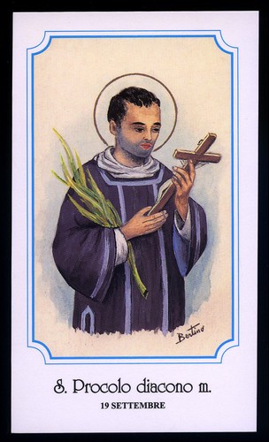 Santino holy card procolo di - card, s.procolo