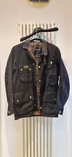 barbour uomo usato nstile biker, cintura, 4 tasconi,nero, taglia inglese 42, 