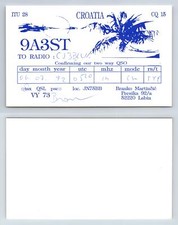 Ham Radio QSL QSO Postcard