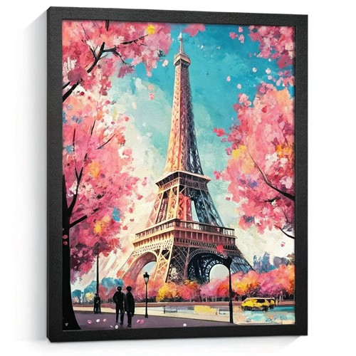 Eiffel tower wall paris pink - wall,