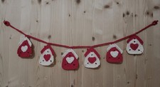 Ghirlanda Natalizia fatta A Mano All'uncinetto Con Casette