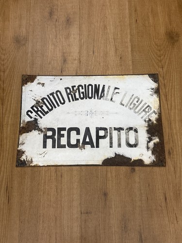 Insegna smaltata bombata - insegna, e