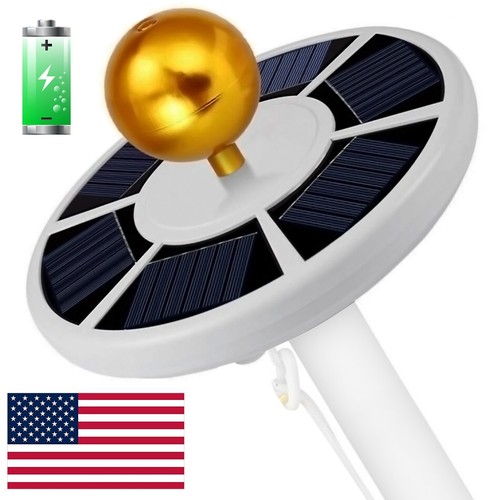 Solar powered flag pole - pole, light